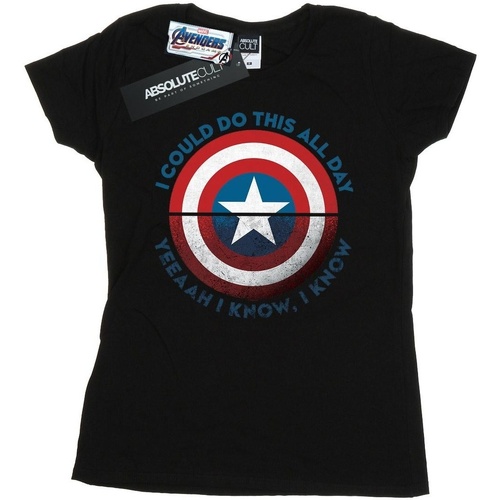 textil Mujer Camisetas manga larga Marvel Avengers Endgame Do This All Day Negro