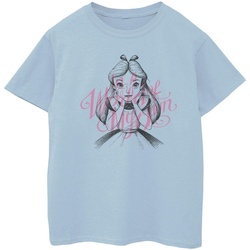 textil Niña Camisetas manga larga Disney Alice In Wonderland In A World Of My Own Azul