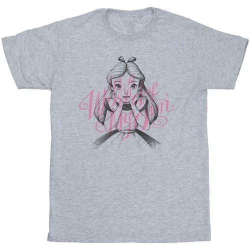 textil Niña Camisetas manga larga Disney Alice In Wonderland In A World Of My Own Gris