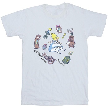 textil Niña Camisetas manga larga Disney Alice In Wonderland Falling Blanco