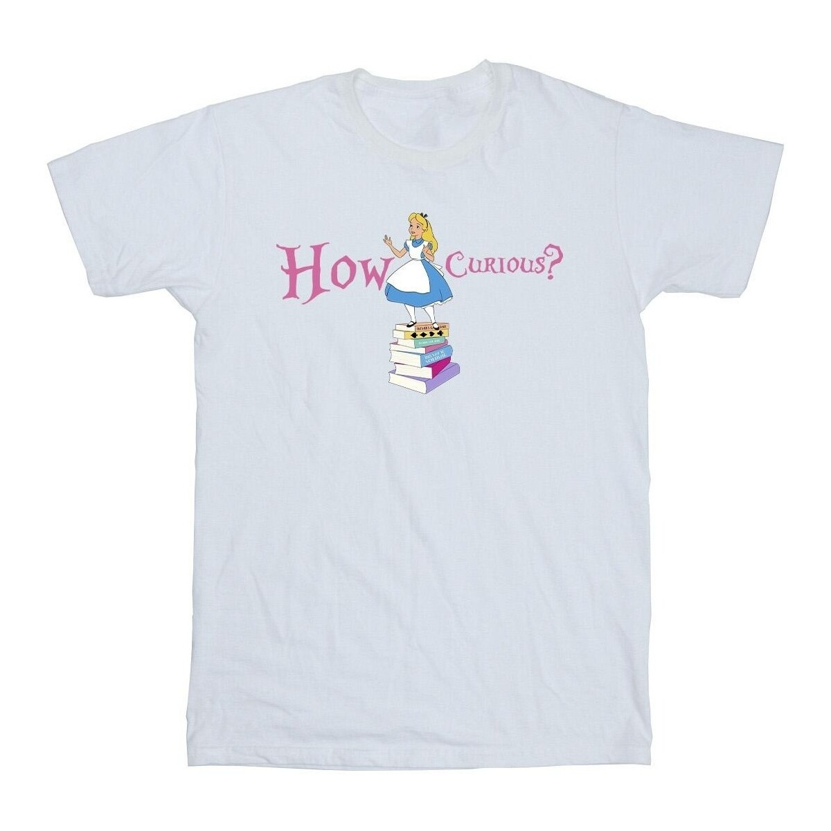 textil Niña Camisetas manga larga Disney Alice In Wonderland How Curious Blanco