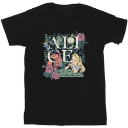 textil Niña Camisetas manga larga Disney Alice In Wonderland Leafy Garden Negro