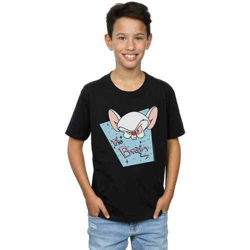 textil Niño Tops y Camisetas Animaniacs The Brain Mugshot Negro