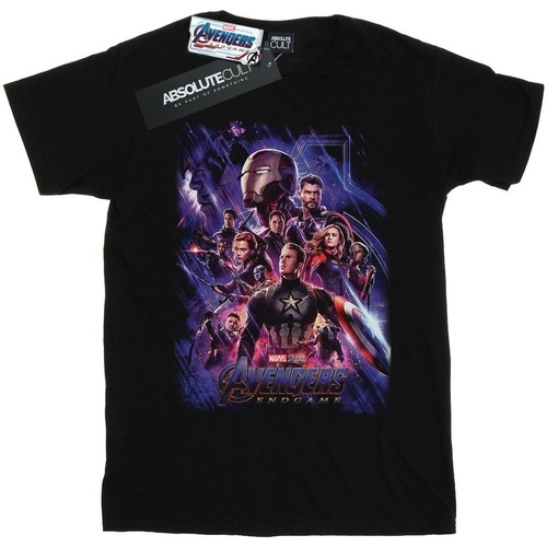 textil Mujer Camisetas manga larga Marvel Avengers Endgame Movie Poster Negro