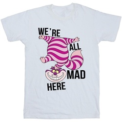 textil Niña Camisetas manga larga Disney Alice In Wonderland All Mad Here Blanco