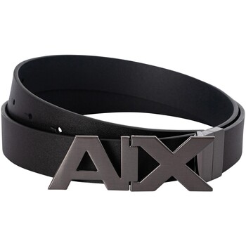 Accesorios textil Hombre Cinturones EAX Cinturón Con Hebilla Con Placa AX Negro
