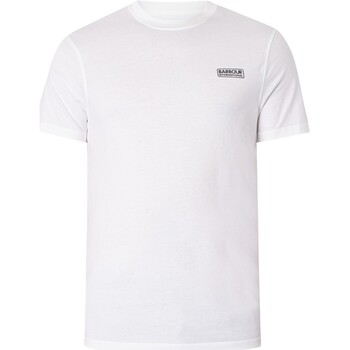 textil Hombre Camisetas manga corta Barbour Camiseta Ajustada Logotipo Pequeño Blanco