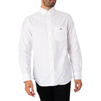 Gant Camisa Oxford Normal Blanco