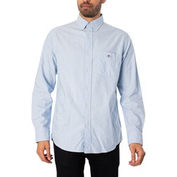 textil Hombre Camisas manga larga Gant Camisa Oxford Normal Azul