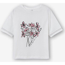 textil Mujer Camisetas manga corta Tiffosi Camiseta Flor + Neceser de Regalo Blanca de Blanco