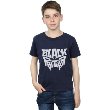 textil Niño Tops y Camisetas Marvel Black Panther Worded Emblem Azul