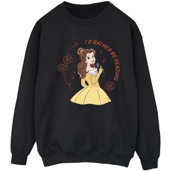 textil Mujer Sudaderas Disney Beauty And The Beast I'd Rather Be Reading Negro