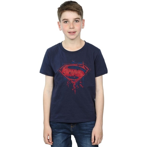 textil Niño Camisetas manga corta Dc Comics Superman Geo Logo Azul