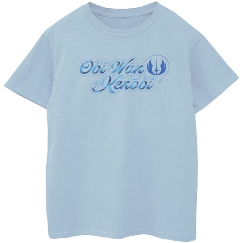 textil Niño Camisetas manga corta Disney Obi-Wan Kenobi Ribbon Font Azul