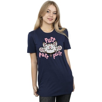 textil Mujer Camisetas manga larga Big Bang Theory Soft Kitty Purr Azul