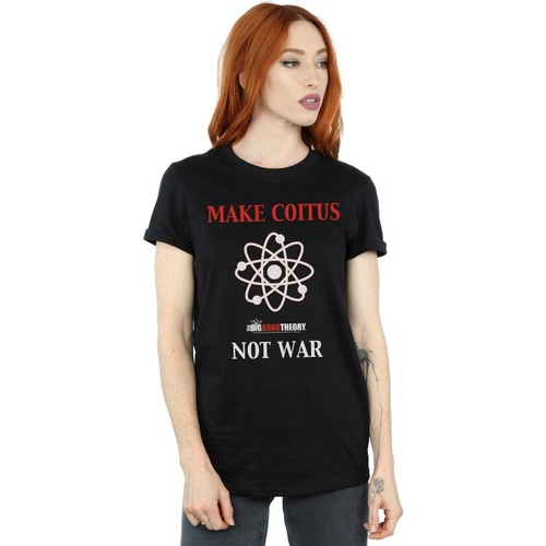 textil Mujer Camisetas manga larga The Big Bang Theory Make Coitus Not War Negro