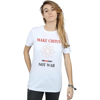 textil Mujer Camisetas manga larga The Big Bang Theory Make Coitus Not War Blanco
