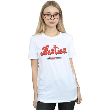 textil Mujer Camisetas manga larga The Big Bang Theory Besties Text Blanco