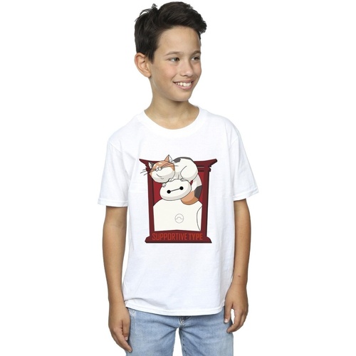 textil Niño Tops y Camisetas Disney Big Hero 6 Baymax Frame Support Blanco