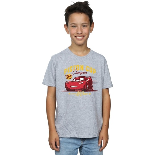 textil Niño Camisetas manga corta Disney Cars Piston Cup Champion Gris