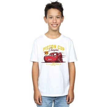 textil Niño Camisetas manga corta Disney Cars Piston Cup Champion Blanco