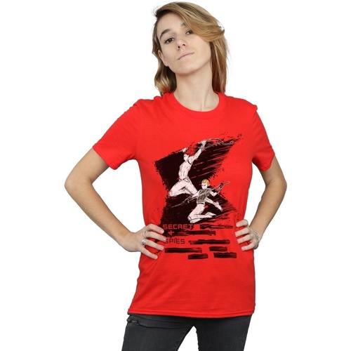 textil Mujer Camisetas manga larga Marvel Black Widow Movie Secrets 4 Spies Rojo