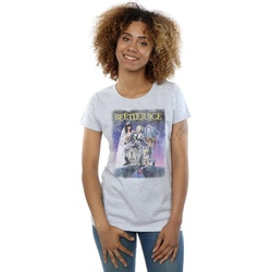 textil Mujer Camisetas manga larga Beetlejuice Distressed Poster Gris