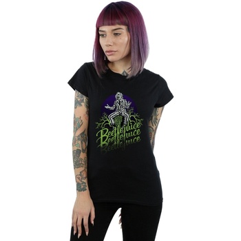textil Mujer Camisetas manga larga Beetlejuice Faded Pose Negro