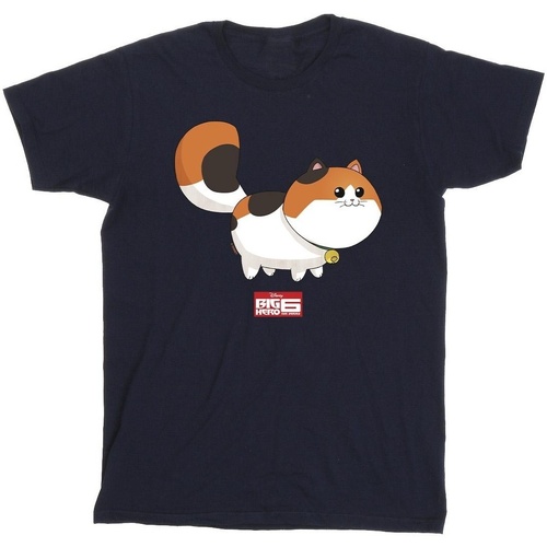 textil Niña Camisetas manga larga Disney Big Hero 6 Baymax Kitten Pose Azul