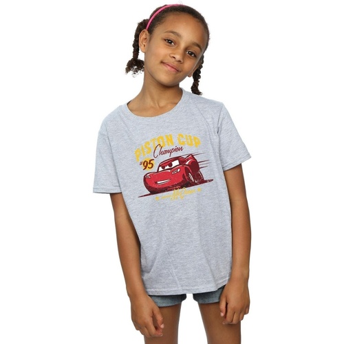 textil Niña Camisetas manga larga Disney Cars Piston Cup Champion Gris