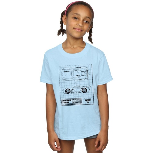 textil Niña Camisetas manga larga Disney Cars Jackson Storm Blueprint Azul