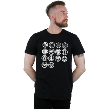 textil Hombre Camisetas manga larga Marvel Avengers Infinity War Icons Assemble Negro