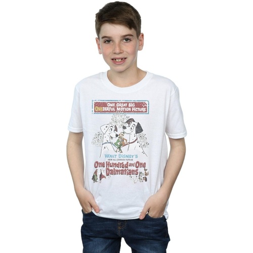 textil Niño Camisetas manga corta Disney 101 Dalmatians Retro Poster Blanco