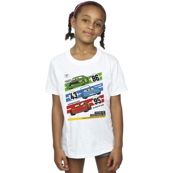 textil Niña Camisetas manga larga Disney Cars Piston Cup Champions Blanco