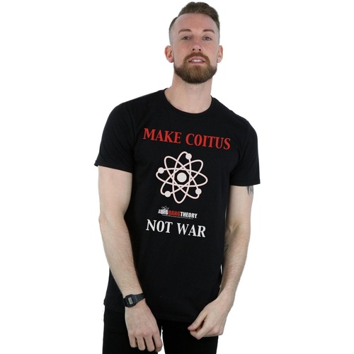 textil Hombre Camisetas manga larga The Big Bang Theory Make Coitus Not War Negro
