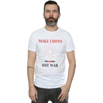 textil Hombre Camisetas manga larga The Big Bang Theory Make Coitus Not War Blanco