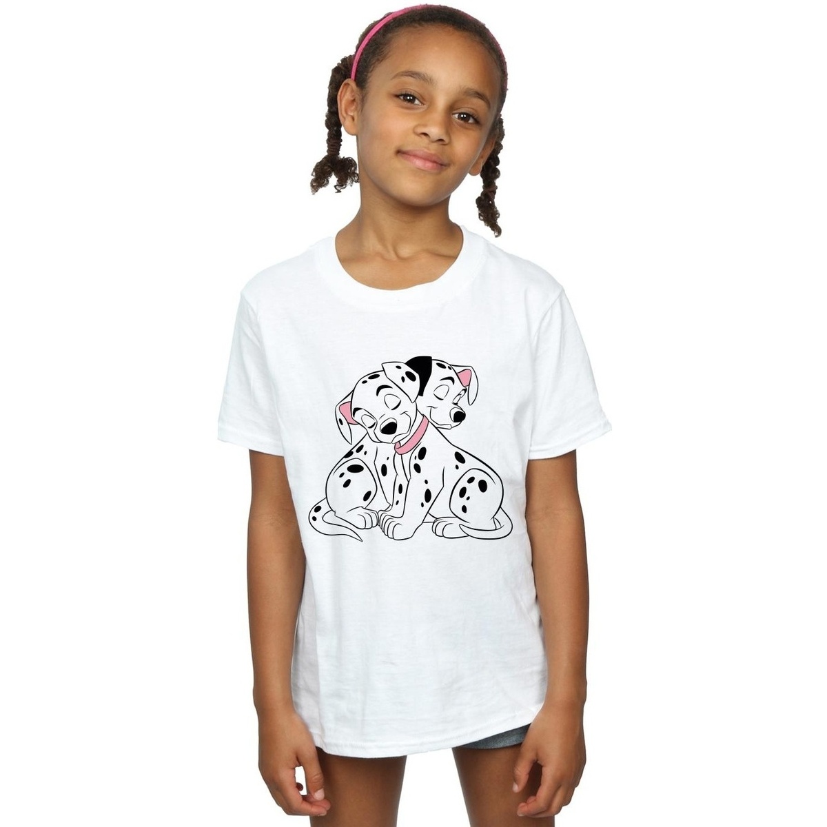 textil Niña Camisetas manga larga Disney 101 Dalmatians Puppy Love Blanco