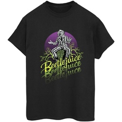 textil Mujer Camisetas manga larga Beetlejuice Purple Circle Negro