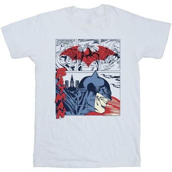 textil Hombre Camisetas manga larga Dc Comics Batman Comic Strip Blanco