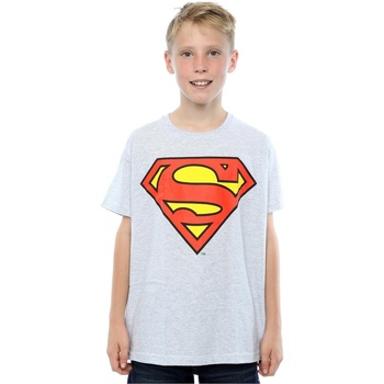 textil Niño Camisetas manga corta Dc Comics Superman Logo Gris