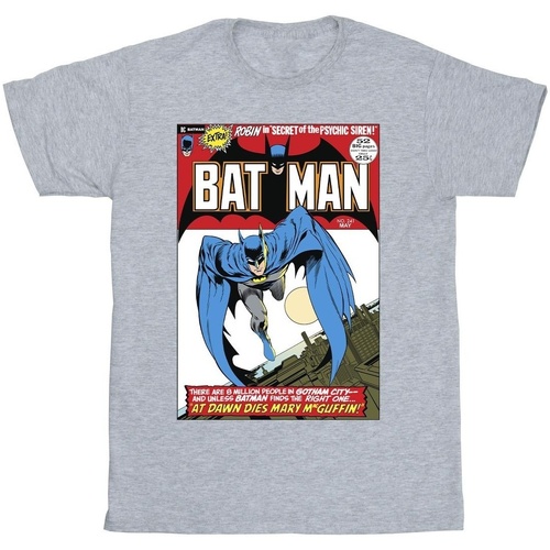textil Hombre Camisetas manga larga Dc Comics Running Batman Cover Gris