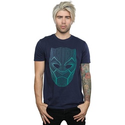 textil Hombre Camisetas manga larga Marvel Black Panther Tribal Mask Azul