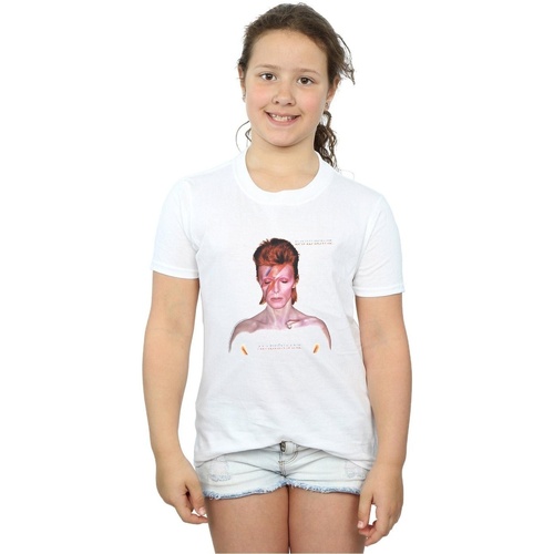 textil Niña Camisetas manga larga David Bowie Aladdin Sane Version Blanco