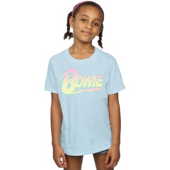 textil Niña Camisetas manga larga David Bowie Neon Logo Azul