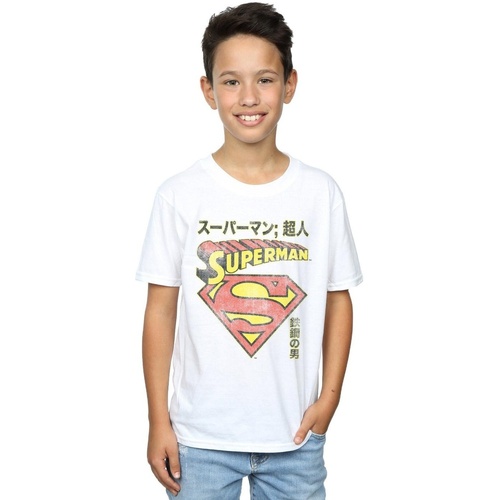 textil Niño Camisetas manga corta Dc Comics Superman Shield Blanco