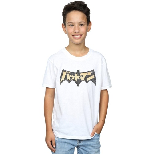 textil Niño Camisetas manga corta Dc Comics Batman International Logo Blanco