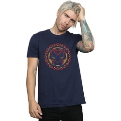 textil Hombre Camisetas manga larga Marvel Black Panther Tribal Panther Icon Azul