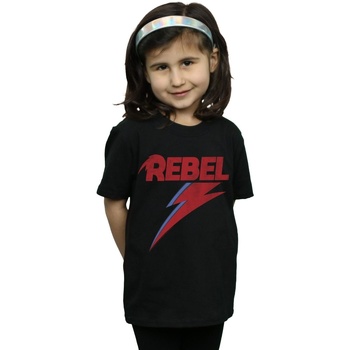 textil Niña Camisetas manga larga David Bowie Distressed Rebel Negro