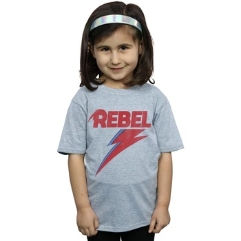 textil Niña Camisetas manga larga David Bowie Distressed Rebel Gris