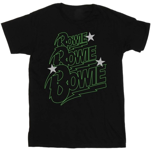 textil Niña Camisetas manga larga David Bowie Multiple Neon Logo Negro
